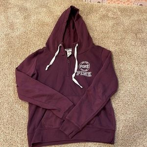 PINK Maroon zip up hoodie